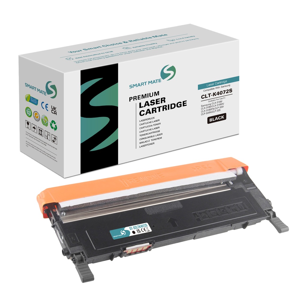 SMART MATE Remanufactured Samsung SU128A (CLT-K4072S) Toner Black