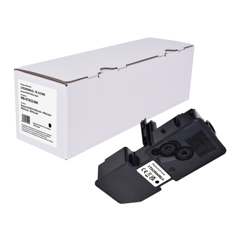 White Box Standard Remanufactured Kyocera 1T02R90NL0 (TK-5230K) Toner Black