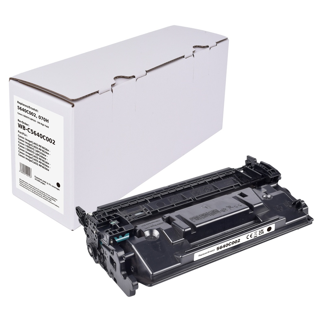 White Box Standard Remanufactured Canon 5640C002 (070H) Toner Mono