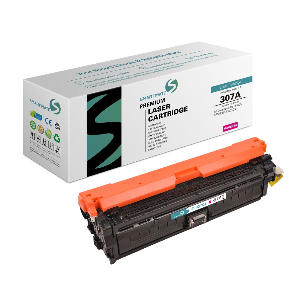 SMART MATE Remanufactured HP CE743A (307A) Toner Magenta NE