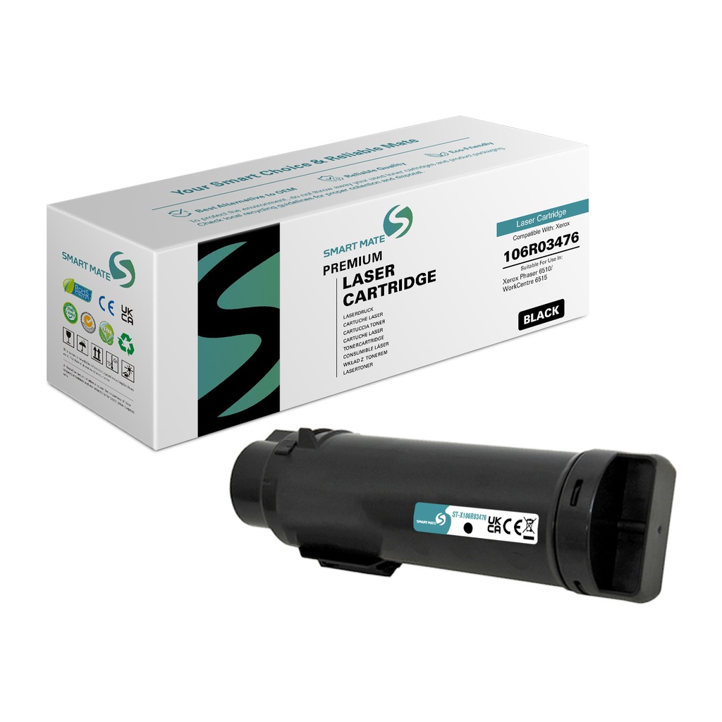 SMART MATE Remanufactured Xerox 106R03476 Toner Black