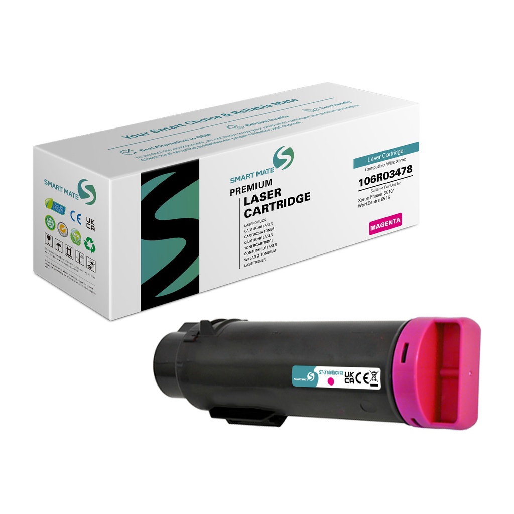 SMART MATE Remanufactured Xerox 106R03478 Toner Magenta