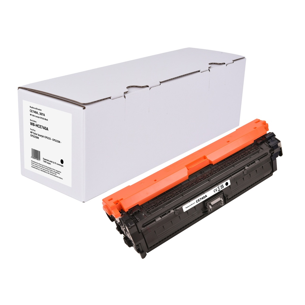 White Box Standard Remanufactured HP CE740A (307A) Toner Black